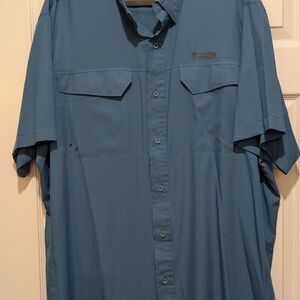 Men's Blue Button-Up Shirt